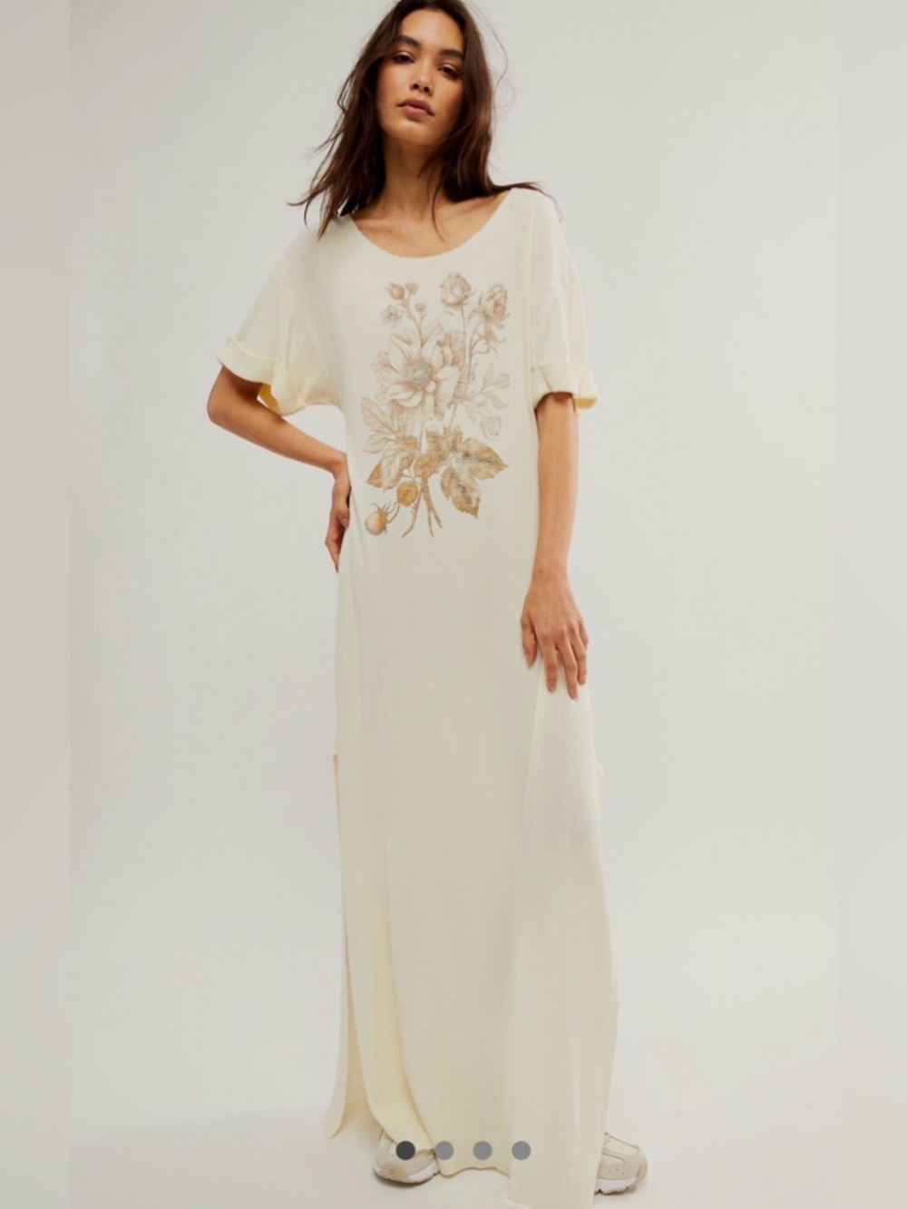 Free People x Vintage Souls Dress Maxi Top Boho Floral XS NWOT